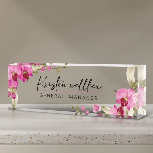 Miniatura 27 de Placa de nombre personalizada para escritorio Placa de nombre de escritorio personalizada Regalos personalizados de agradecimiento para jefe