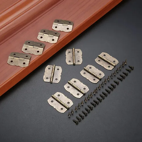 Miniatura 3 de dophee 10 mini bisagras de mariposa, bisagras decorativas para caja de madera, caja de joyería, caja de regalo, caja de vino, armario, pecho, puerta