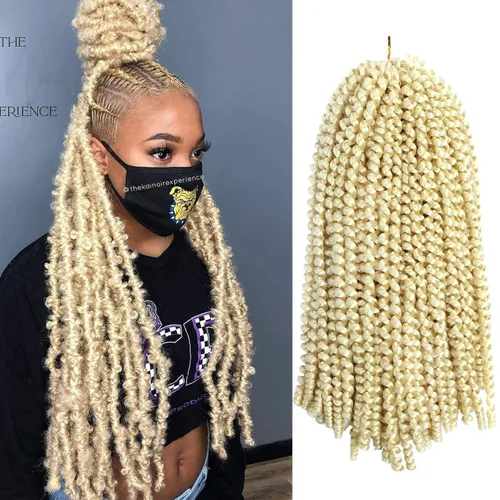 Miniatura 42 de Beyond Beauty Cabello de Ganchillo Spring Twist 90 hebras 8 pulgadas Spring Twists Esponjosas Trenzado, Trenzas de Ganchillo Spring Twist Bomb Twist