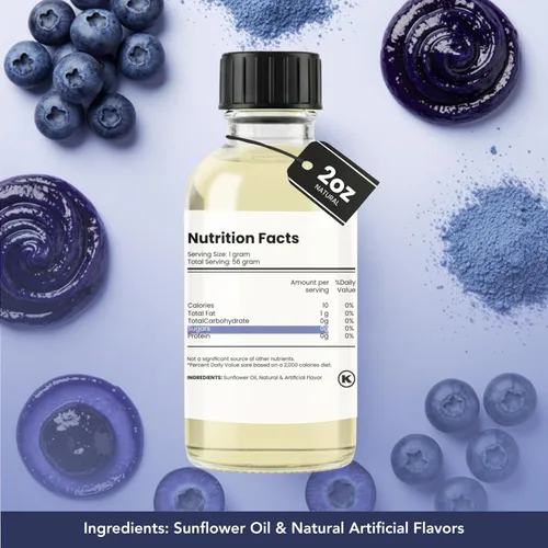 Miniatura 2 de Dolce Flav Extracto de Arándano – 2 Onzas Kosher Soluble en Aceite, Sin Azúcar, Saborizante Concentrado de Arándanos Maduros para Repostería
