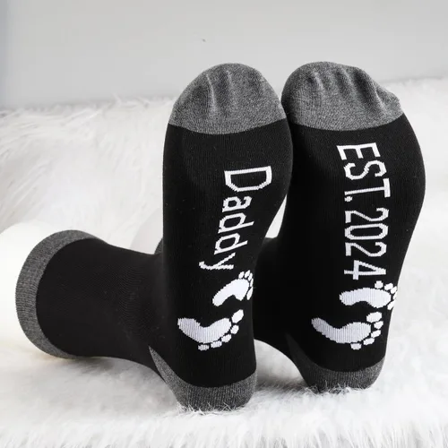 Miniatura 4 de MBMSO Regalos para nuevos padres, calcetines para mamá y papá, regalos de revelación de embarazo para padres por primera vez