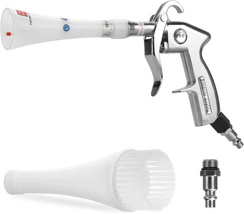 Miniatura 10 de Juego de pistola de limpieza de coche de aluminio con boquilla cónica, pistola de aire de alta presión de 6-9.2Bar con 2 juegos de boquilla, pistola