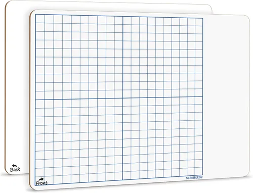 Miniatura 9 de Pizarra blanca de borrado en seco de 11 x 14 pulgadas, pizarra de borrado en seco de doble cara con cuadrícula para el hogar, escuela, aula, niños