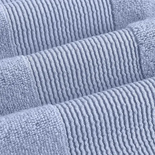 Miniatura 5 de Modern Threads Air Cloud - Juego de toallas de 6 piezas, 100% algodón sin torsión, 500 GSM, secado rápido y felpa, color azul