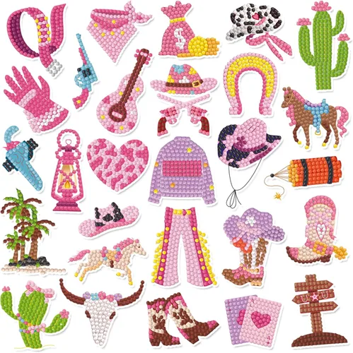 Miniatura 28 de Labeol Kits de arte de diamantes para niños y niñas de 6 a 8 a 10 a 12 años, fáciles de hacer tú mismo, creativas calcomanías de arte de diamantes
