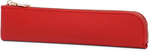 Miniatura 22 de Estuche Oxford para lápices pequeño, estuche delgado con cremallera para la oficina escolar (caqui, tela Oxford)