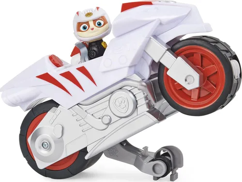 Miniatura 4 de Paw Patrol, Moto Pups Wildcat Deluxe Pull Back - Vehículo de motocicleta con función y figura