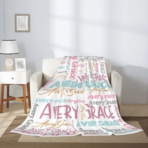 Miniatura 2 de Manta personalizada para bebés, niñas y niños, mantas de bebé personalizadas con nombre, mantas personalizadas para niños, manta de bebé Rosa