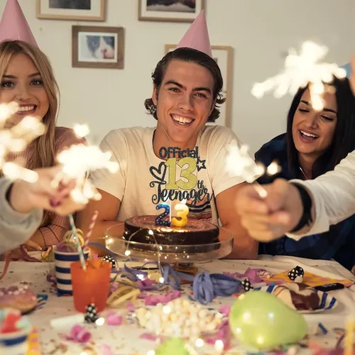 Miniatura 5 de Rsstarxi Paquete de 1 decoración oficial para pastel de 13 cumpleaños con purpurina para adolescentes a 13 años de edad, número 13, fabulosa Negro