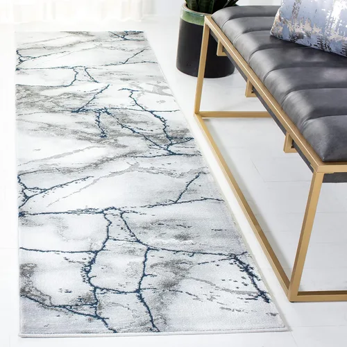 Miniatura 40 de SAFAVIEH Craft Collection Alfombra de Acento - 2' x 3', Gris y Azul, Diseño Contemporáneo, Resistente a las Manchas, Ideal para Áreas de Alto