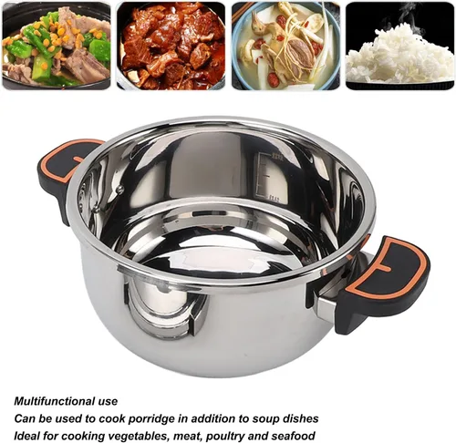 Miniatura 3 de JTLB Olla a presión profesional de acero inoxidable con calefacción uniforme eficiente y de gran capacidad, olla para conservas de cocina casera (5L)