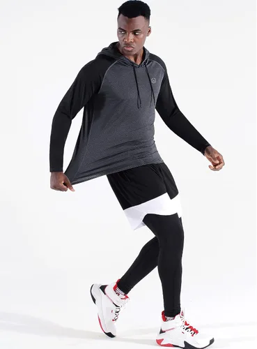Miniatura 6 de NELEUS Camisa deportiva Dry Fit para hombre, para entrenamiento, correr, manga larga, con capucha