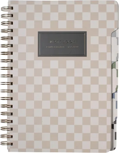 Miniatura 8 de Fringe Studio 343PA001FSC - Cuaderno con pestaña grande, tapa flexible de tapa blanda, 5 divisores de materia/troquelado, 7.25 x 10 pulgadas, 180