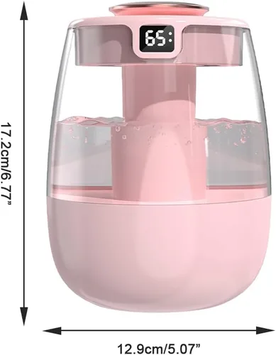 Miniatura 4 de DONGKER Humidificador de doble pulverización, humidificador de pantalla digital USB silencioso de 1 litro con 2 modos de niebla y luz nocturna