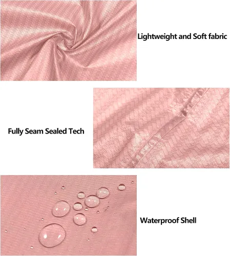 Miniatura 5 de Little Donkey Andy Chaquetas de lluvia impermeables para mujer, ligeras, UPF50, para senderismo, viajes, pesca