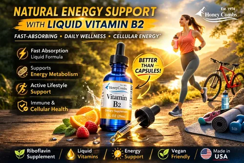 Miniatura 5 de Gotas líquidas de vitamina B2 - Suplemento de riboflavina B2 para el metabolismo energético y el apoyo del sistema nervioso - Vitamina líquida B2
