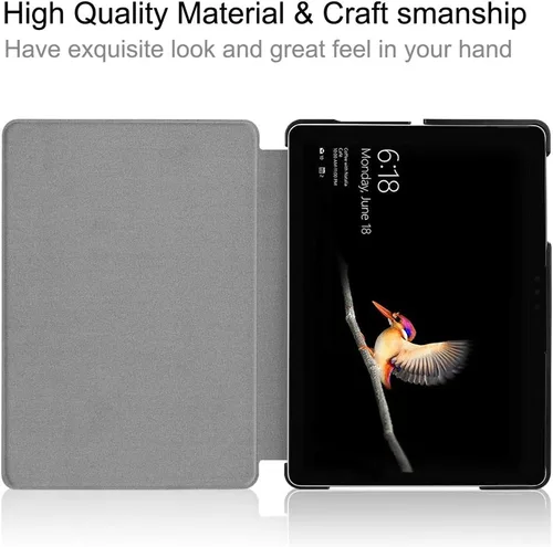 Miniatura 5 de Gylint Funda para Surface Go 4 2023 /Go 3 2021 /Go 2 2020 /Surface Go 2018, funda inteligente de piel delgada con soporte para lápiz para Microsoft