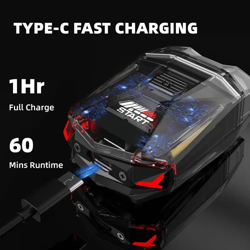 Miniatura 3 de Cyberpunk Mini afeitadora eléctrica, maquinilla de afeitar eléctrica portátil para hombres, pantalla inteligente, IPX7 impermeable, afeitado húmedo