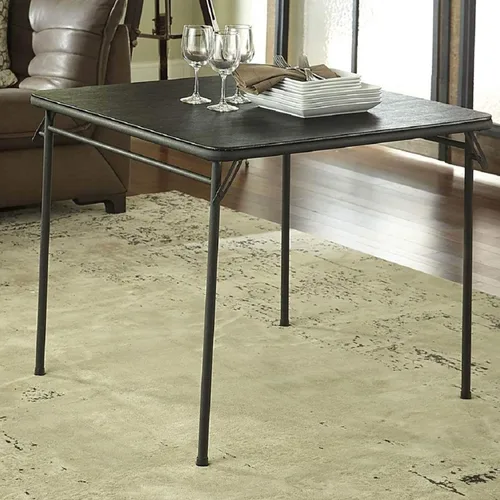 Miniatura 5 de Cosco Mesa Plegable Cuadrada 34" Acero Negro, Marco De Acero, Vinilo