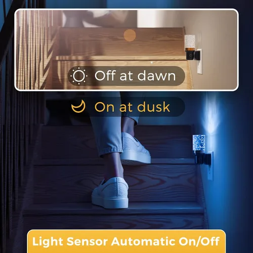 Miniatura 5 de L LOHAS LED Luces nocturnas enchufables a la pared, paquete de 2 unidades de 3000 K/4000 k/5000 K de temperatura de color ajustable, luz nocturna