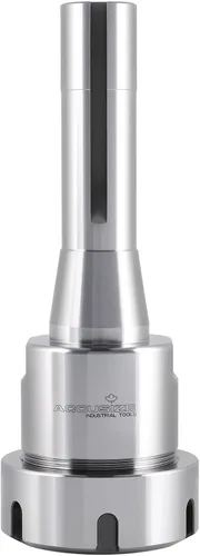 Accusize Industrial Tools Mandril con boquilla Er40 con vástago R8, extremo de barra de tracción -20 de 7/16 '', máximo TIR 0.0002 '' O.D a I.D.