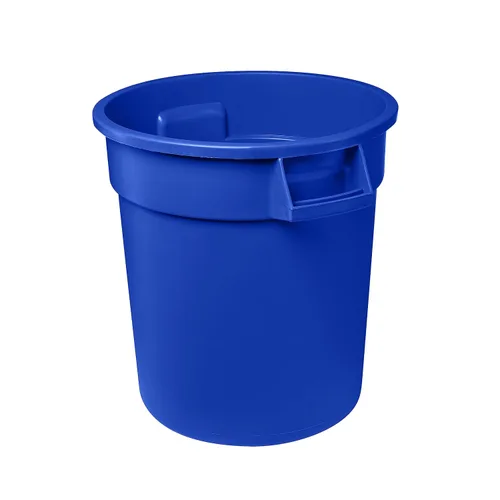 Miniatura 18 de Cubo de basura comercial redondo blanco de 32 galones y tapa, cubo de basura de cocina, cubo de basura interior, papelera duradera, bote de basura