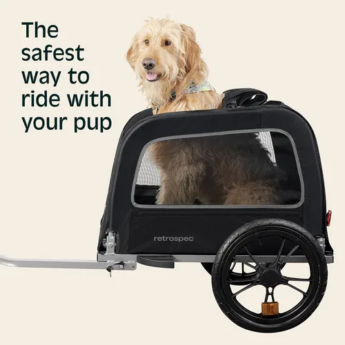 Miniatura 3 de Retrospec Rover Waggin' - Remolque de bicicleta para mascotas, para perros pequeños y medianos, marco plegable con ruedas de 16 pulgadas
