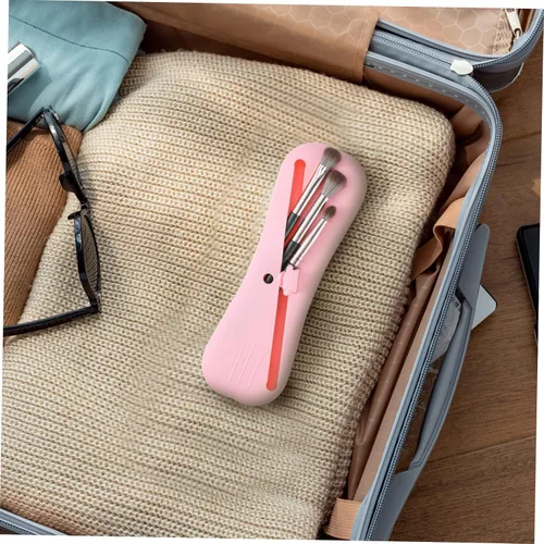 Miniatura 9 de 2pcs Makeup Brush Holders Portable Travel Makeup Brush Bags Compact Organizers for Eyeshadow Elegant Design Unique Texture