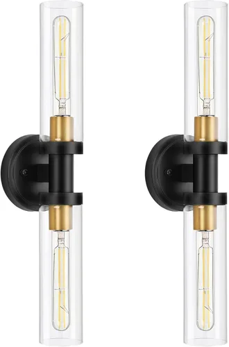 Miniatura 10 de Juego de 2 apliques de pared a pilas, luces de pared inalámbricas con control remoto, lámparas de pared regulables recargables para dormitorio