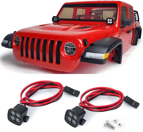 SWX Faros delanteros RC para coche, luces LED RC Spotlight RC para 1/10 RC Crawler Axial SCX10 III 90046 TRX4 TRX6 Redcat Gen8 Actualizaciones