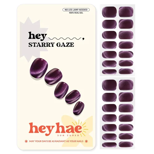 Miniatura 9 de Heyhae Paquete surtido de tiras de uñas de gel semicuradas (paquete de 4) No necesita lámpara LED Fácil de aplicar y quitar, calidad de salón