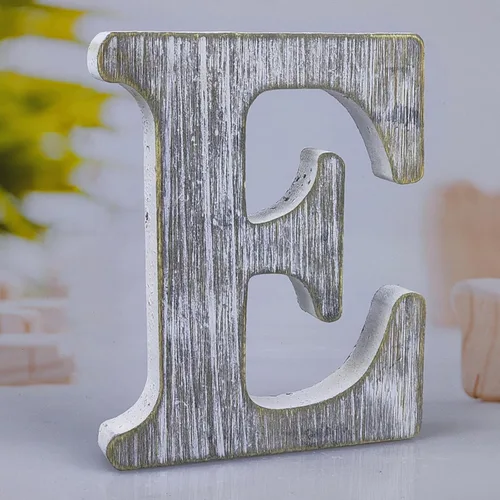Miniatura 13 de Letras de madera de 8 pulgadas, letras de madera rústica sin terminar para decoración de pared, letras decorativas en pie, cortes de letras, letrero