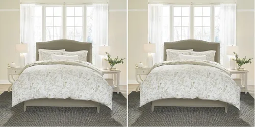 Miniatura 12 de Laura Ashley Casa - Juego de funda de edredón tamaño individual, ropa de cama reversible de algodón con funda a juego, ropa de cama de peso medio