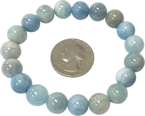 Miniatura 301 de Gem Avenue Handmade Round Bead Stretch Bracelet Unisex Natural Stone Beaded Jewelry for Men & Women, Elastic Wristband for Daily Wear