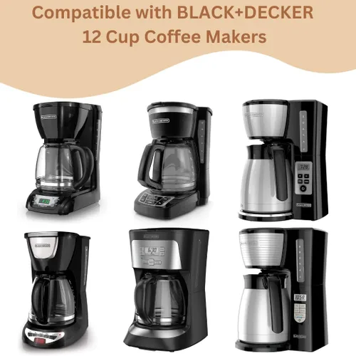 Miniatura 2 de Filtros de papel desechables para cafeteras BLACK+DECKER de 12 tazas, prepara hasta 12 tazas de café (paquete de 100)