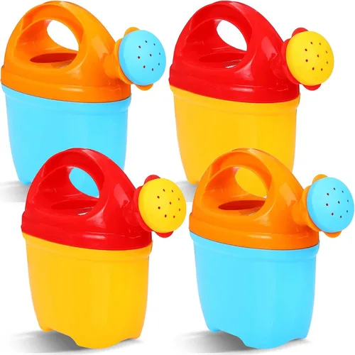 4 paquetes de regaderas de jardín, juguetes de arena, interesantes de plástico, regaderas de jardín, juguetes de baño para niñas y niños,