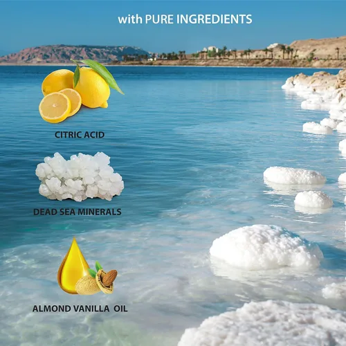 Miniatura 4 de Dead Sea Collection Gel de baño Almond Vanilla para mujeres y hombres, con minerales puros del mar muerto y aceite de almendras dulces, limpia e