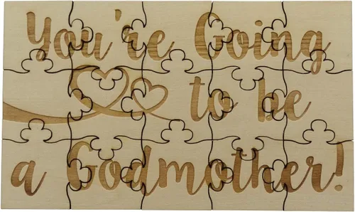 You're Going to Be a Godmother - Rompecabezas de madera de tilo de 15 piezas, anuncio sorpresa de embarazo