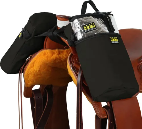 TrailMax Bolsas de sillín de cuerno grandes; bolsas de sillín de cuerno para caballos; bolsas de sillín para montar en senderos para sillines