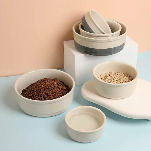 Miniatura 4 de Sweejar Cuencos de Cerámica para Perros, Plato de Comida para Perros Pequeños y Gatos, Cuenco de Porcelana Resistente para Mascotas para Comida