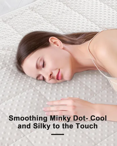 Miniatura 3 de Manta con peso para adultos, tamaño individual de 15 libras, suave y refrescante con lunares minky, manta transpirable para todas las estaciones