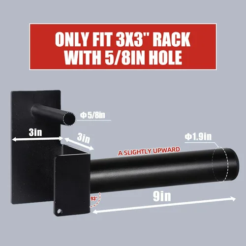 Miniatura 3 de Soporte para placa de peso de 3 x 3, bocinas de peso para almacenamiento de discos de peso olímpicos Para estante de 3x3" (agujero de 5/8")