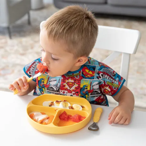 Miniatura 2 de Bumkins Baberos para bebés y niños pequeños, baberos para niñas y niños, grandes para 1-3 años, babero impermeable de manga corta para niños