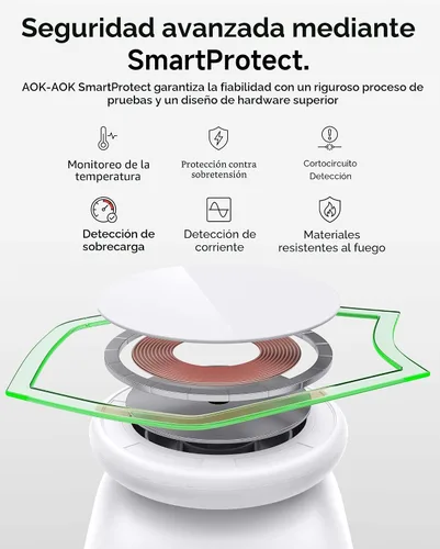 Miniatura 6 de Estación de carga inalámbrica magnética 2026, soporte de cargador ultrarrápido de 15 W para iPhone 17, 16, 15, 14, 13, 12 Pro Max, 5 W para Apple