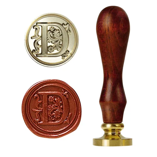 Miniatura 8 de AMOCO Sello de cera de latón, letra C, estilo retro vintage, 1 pulgada de diámetro, juego de 30