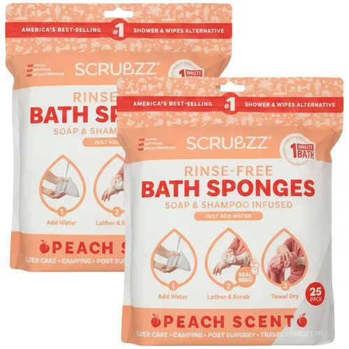 Miniatura 19 de Scrubzz Toallitas de baño desechables sin enjuague – Paquete de 25 – Toallitas de ducha todo en 1 de un solo uso, simplemente humedece, enjabona