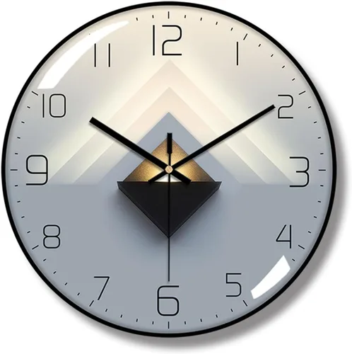 Miniatura 17 de ErgoCar Reloj de pared silencioso moderno de arte deco metálico - Sin tictac y adecuado para sala de estar y dormitorio
