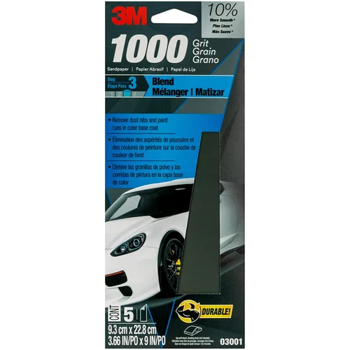 Miniatura 7 de 3M Wetordry - Papel de lija 32035, grano 800, 9 x 11 pulgadas, 5 hojas por paquete