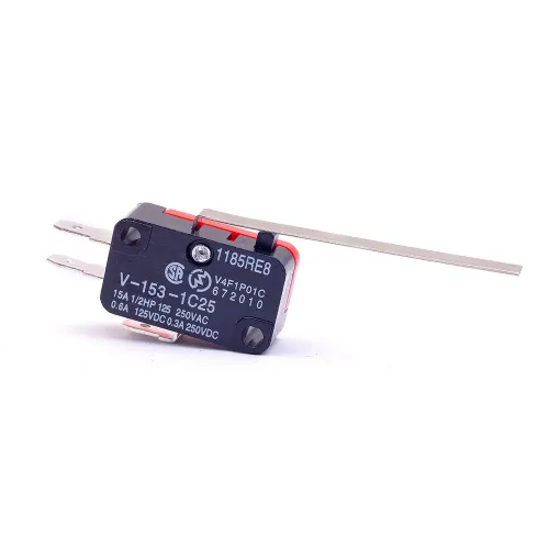 Miniatura 4 de 6 piezas V-153-1C25 Micro interruptor de límite largo recto bisagra palanca brazo SPDT Snap Action LOT para Arduino (paquete de 6) CYT1068