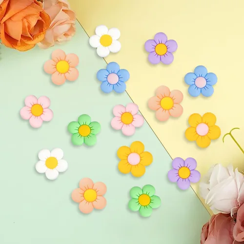 Miniatura 2 de Abalorios decorativos de flores, bonito regalo de margarita para niñas, niños, adolescentes, mujeres y adultos